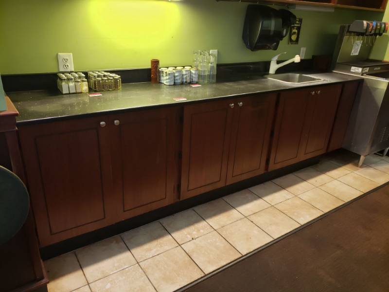 Granite Countertop With Sink And Underneath Cabinets Hibachi