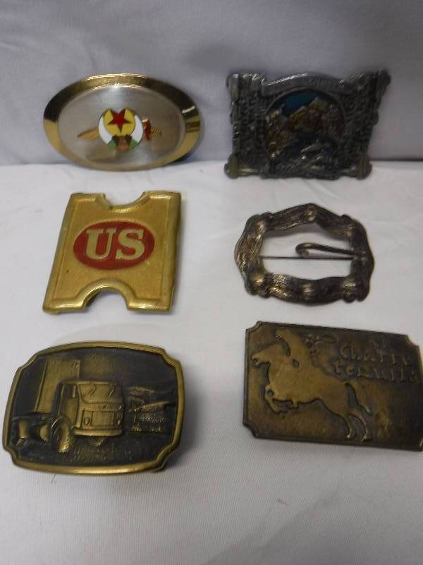 lot 1234 image: 6 belt buckle lot