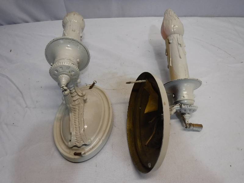 lot 1298 image: Candle look wall scones need reworked