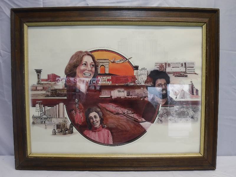 lot 1349 image: Kansas City Kansas Print with city features