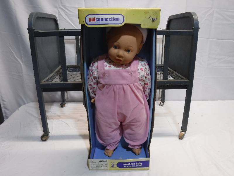 lot 1358 image: Kid Connection newborn doll and doll bed