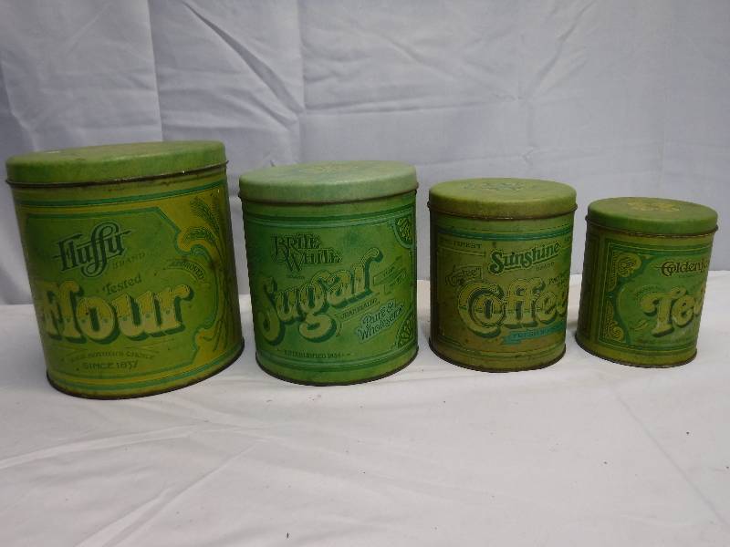 lot 1375 image: nice tin canister lot