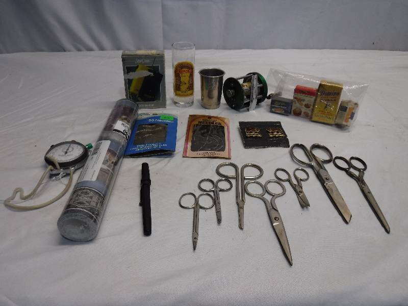 lot 1385 image: Scissors, lock deicers, fishing reel and more