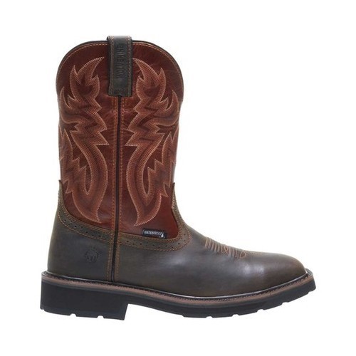 lot 6270 image: Wolverine Mens Rancher Waterproof Square Toe Wellington Soft-Toe