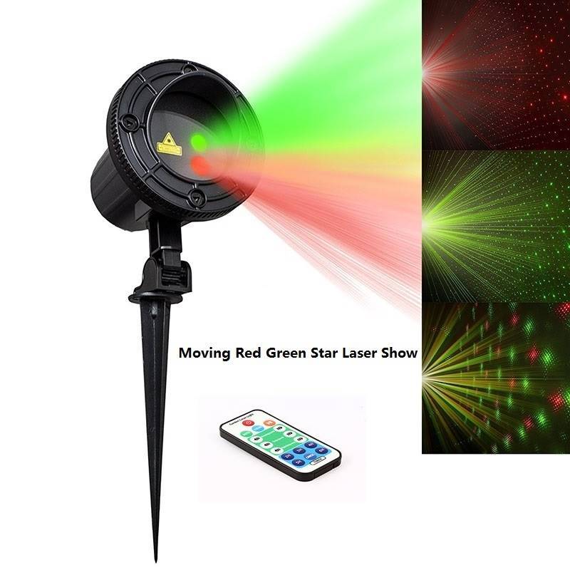 lot 6271 image: Laser Lights, Waterproof Projector Red And Green Star Projector, Indoor Outdoor