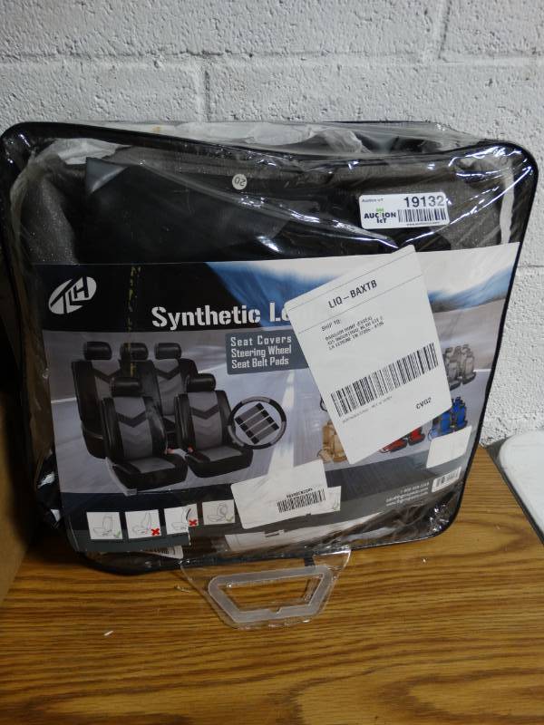 lot 19132 image: Synthetic leather seat covers