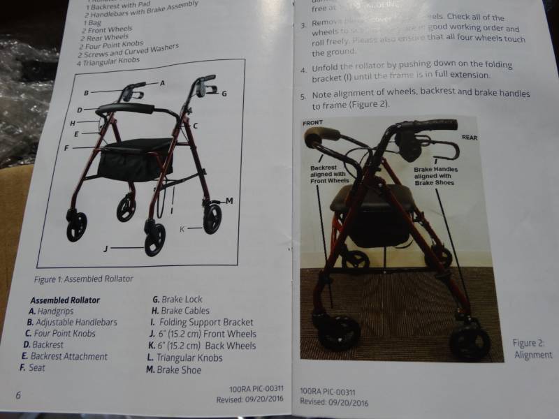 lot 19146 image: Steel rolling walker