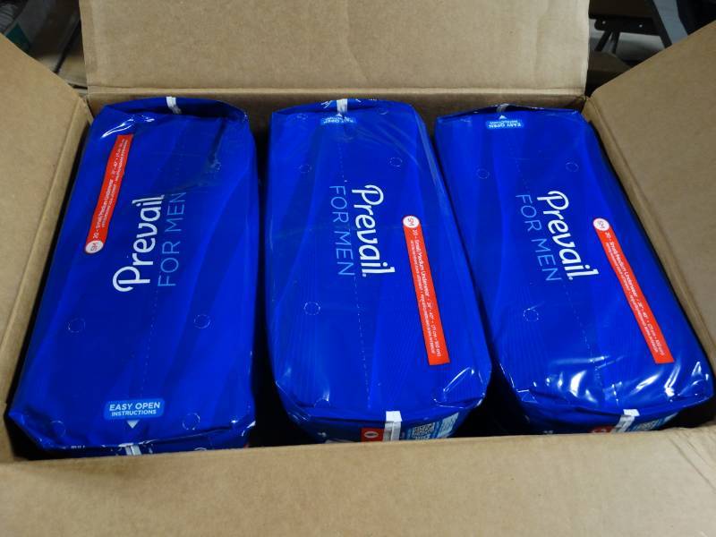 lot 19185 image: 3 bags of 20 Prevail for men diapers