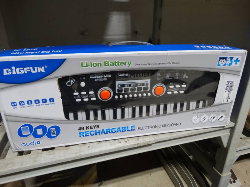 lot 19262 image: 49 keys rechargable electronic keyboard