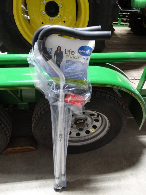 lot 19269 image: A pair of life crutch crutches.