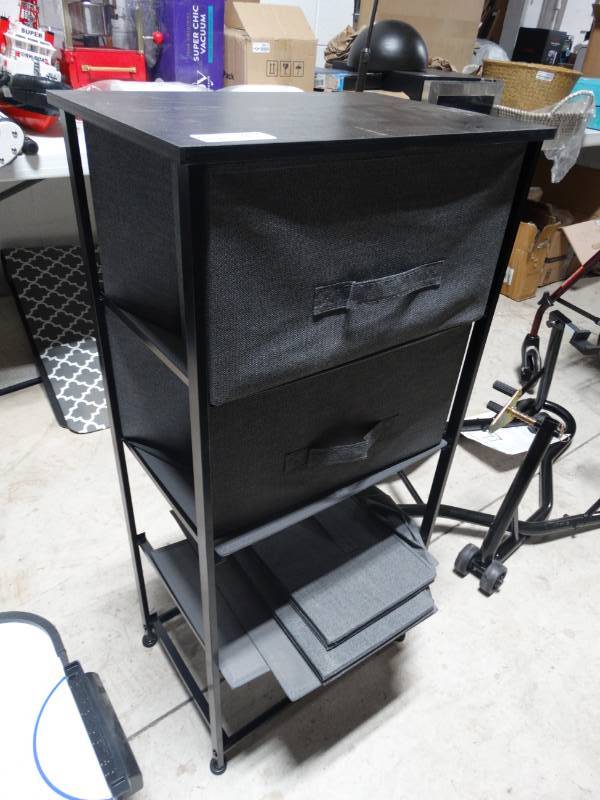 lot 19284 image: 4 drawer storage organizer with fabric chest cabinets