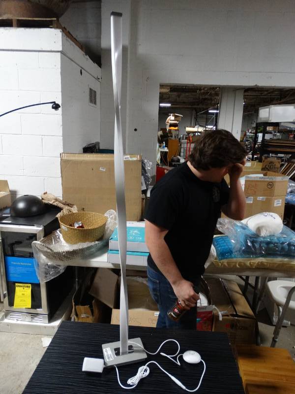 lot 19287 image: Helix LED floor lamp.