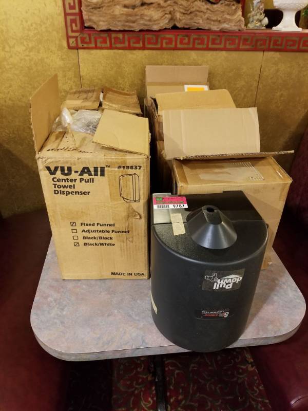 lot 9787 image: Paper Towel Dispenser and Bath Tissue Dispensers