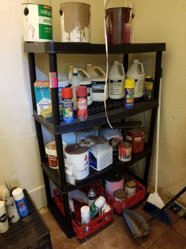 lot 9851 image: Black Plastic Rack Including Contents