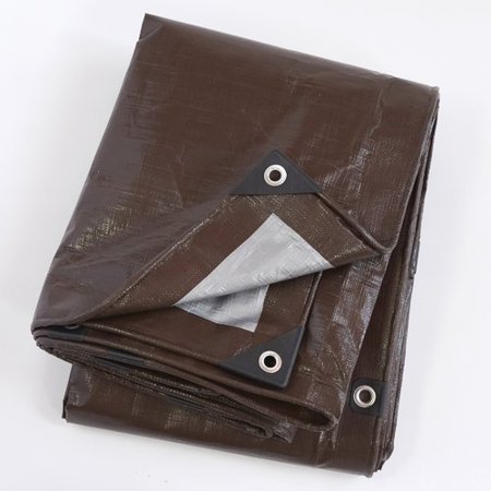 lot 6409 image: TAFCO Heavy-Duty Reversible Poly 10 mil Tarp Kit 8 x 10