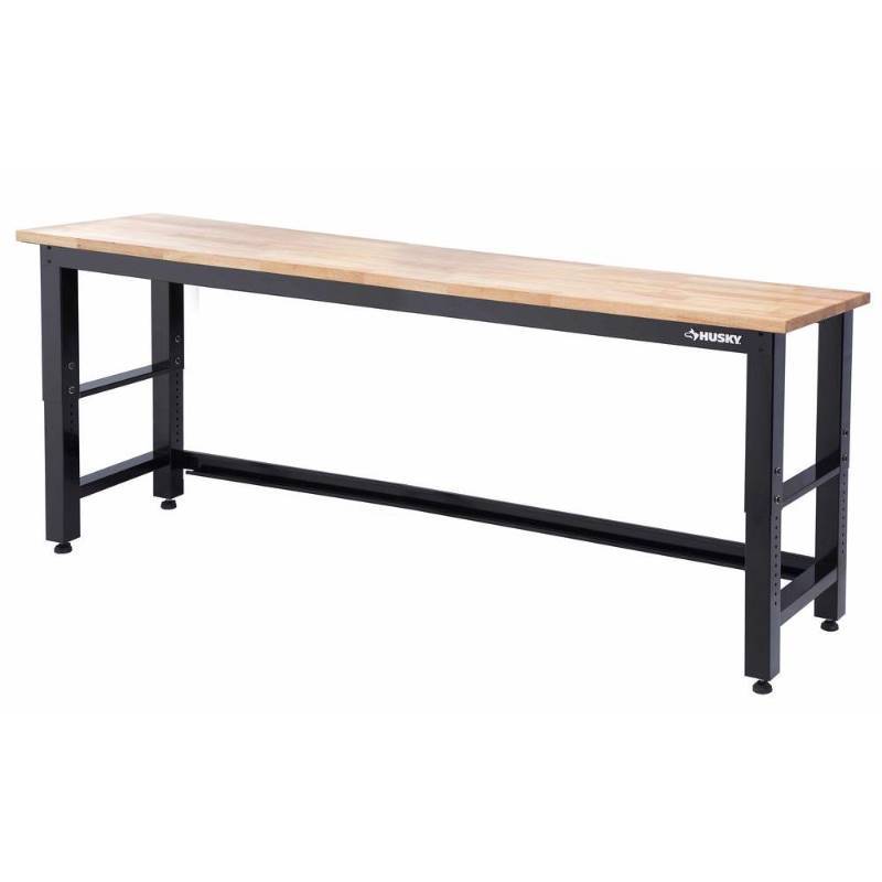 8 Ft Solid Wood Top Workbench Husky Dewalt Tool Boxes Echo