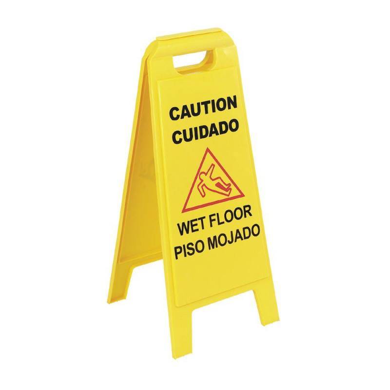 lot 6414 image: wet Floor Signs 11 in. x 25 in. English, Spanish Floor Sign