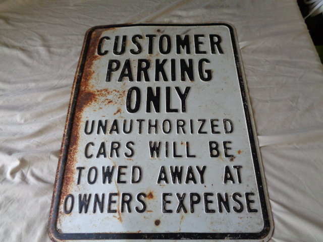 lot 6501 image: 24x18 Metal Customer Parking Only Sign