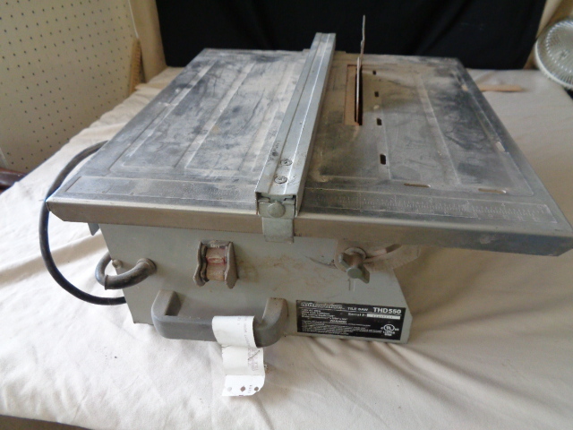 lot 6516 image: WorkForce Tile Saw with black metal Stand
