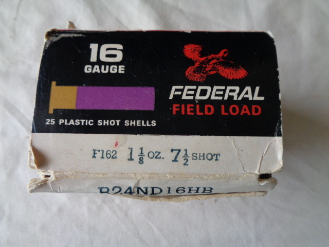 lot 6541 image: 25- 16 Gauge Federal Field Load Plastic Shot Shells