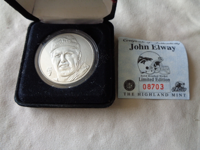 lot 6555 image: John Elway Mint Coin
