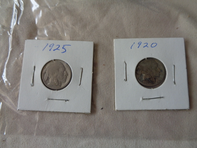 lot 6557 image: 1920 and 1925 Buffalo Nickle
