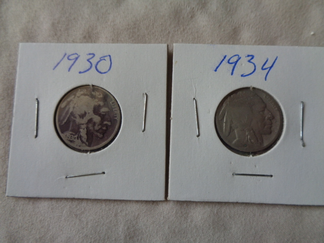 lot 6560 image: 1930 and 1934 Buffalo Nickle