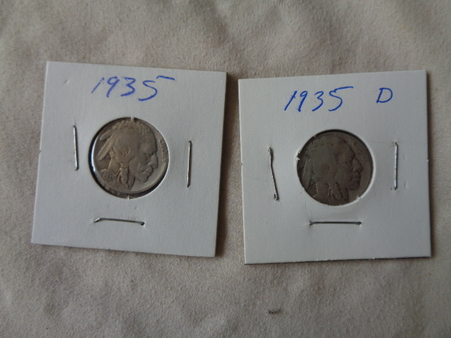lot 6561 image: 2-1935 Buffalo Nickles
