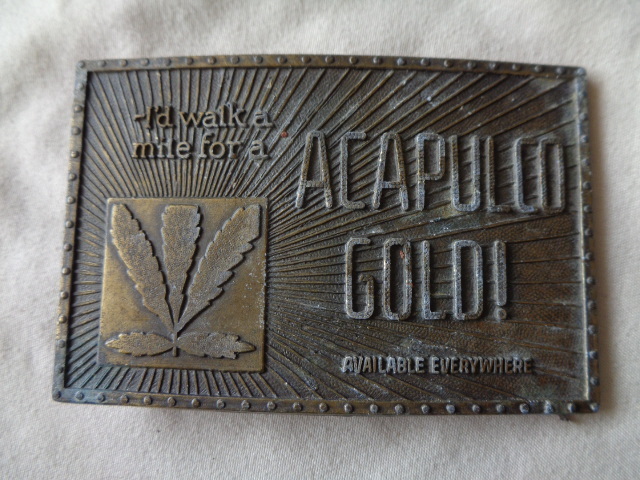 lot 6568 image: Id walk a mile for a Acapulco Gold RJ Belt Buckle