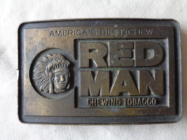 lot 6569 image: Red Man Chewing Tabacco Belt Buckle