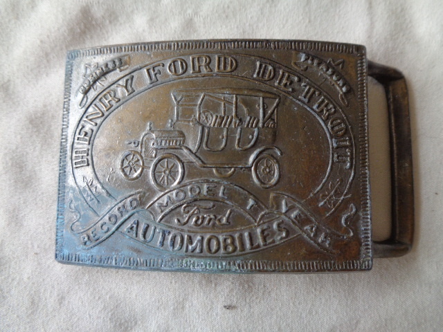lot 6572 image: Henry Ford Detroit Automobiles Belt Buckle
