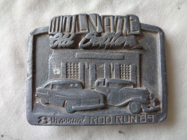 lot 6574 image: 1989 Valley Buckle Company  Siskiyou 8th Annual Rod Run Belt Buckle