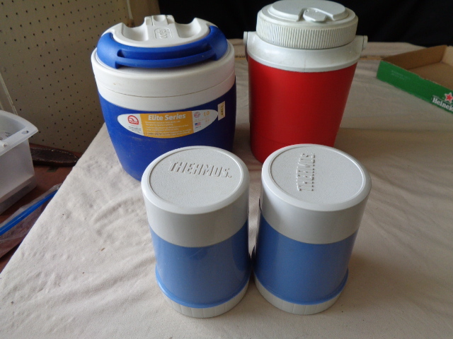 lot 6596 image: 2 Water Jugs and 2 Small Thermos