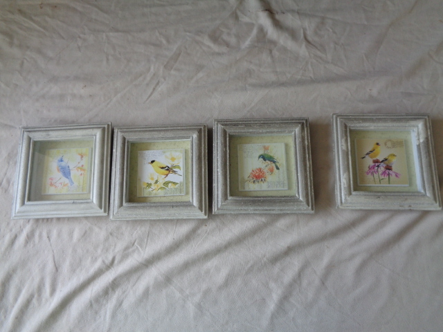 lot 6635 image: 4 Framed Bird Pictures