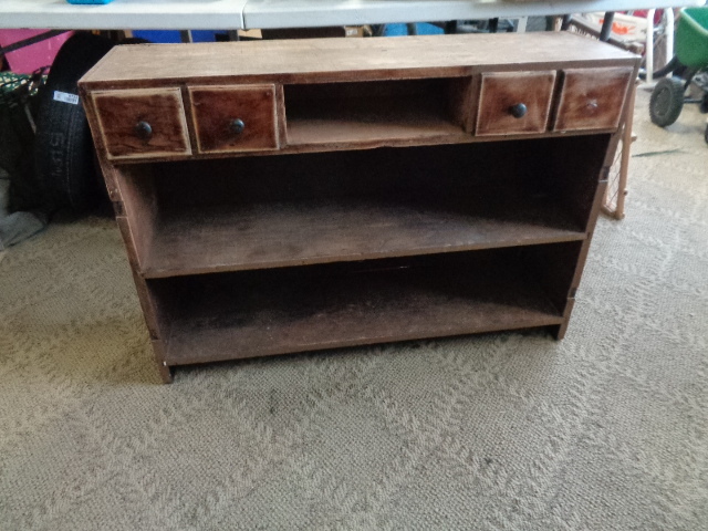 lot 6766 image: 38x11x27 BookCase w 2 Drawers