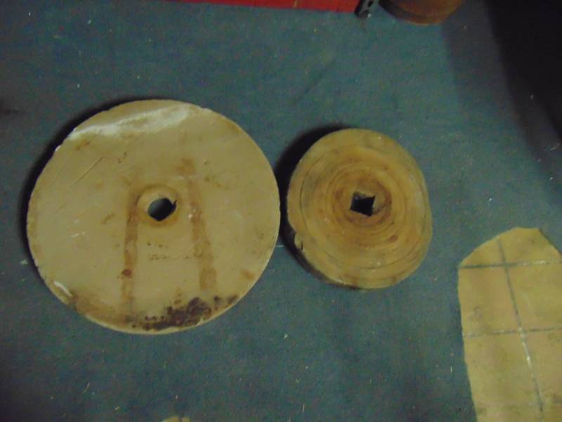 lot 10775 image: 2 Vintage Grinding Stones