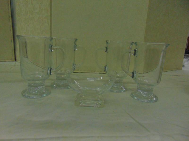 lot 10790 image: Irish coffee crystal glasses