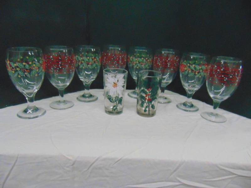 lot 10793 image: holiday wine glasses