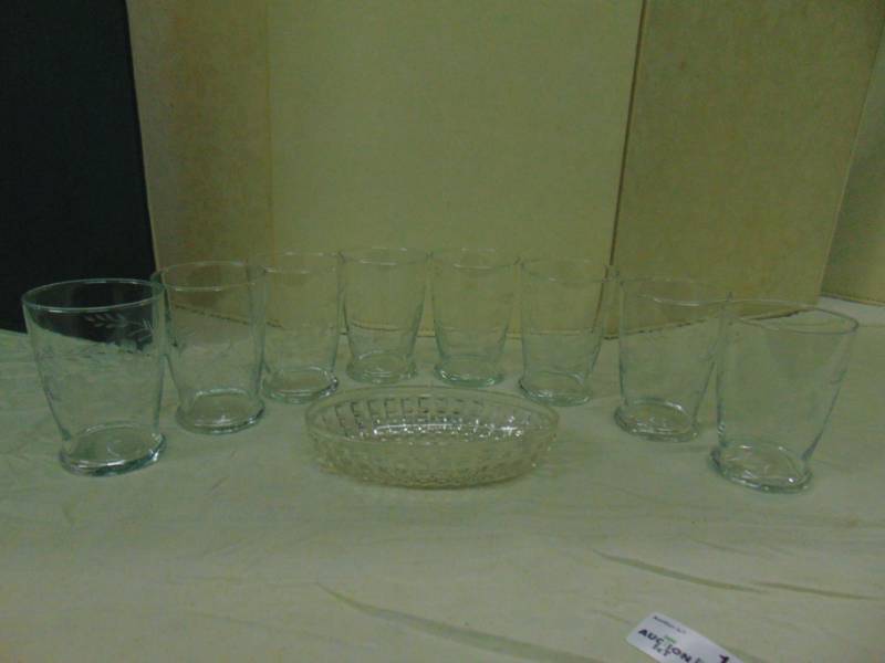 lot 10798 image: crystal water glasses