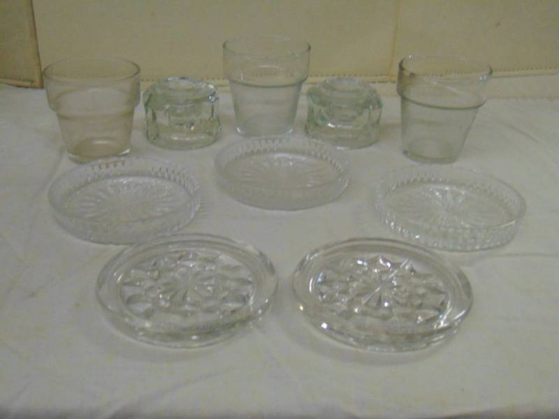 lot 10804 image: crystal candle holders