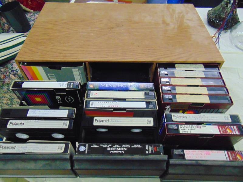 lot 10851 image: Large Console Box with VHS Movies