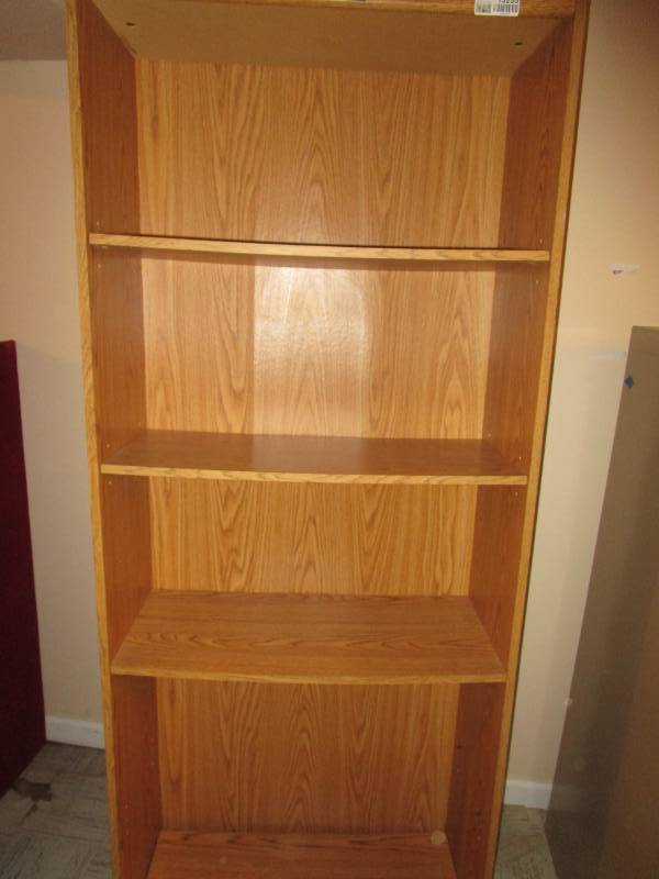 lot 13235 image: Composite Light Oak Color BookShelves