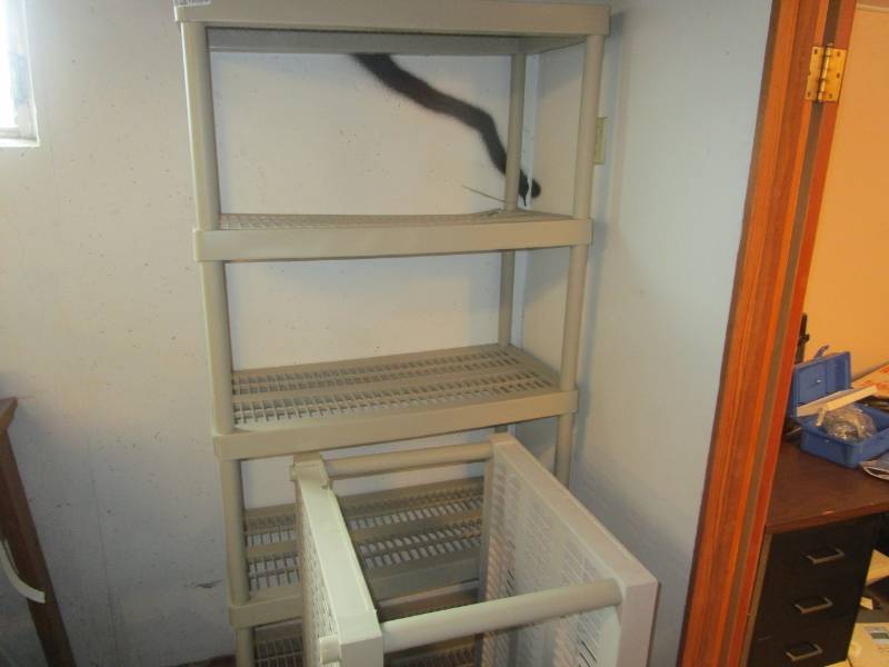 lot 13262 image: Plastic Storage Shelving