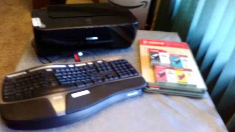 lot 13317 image: Computer Keyboard, Printer and Ink