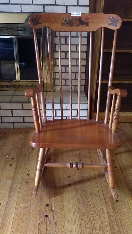 lot 13328 image: Wood Rocking Chair