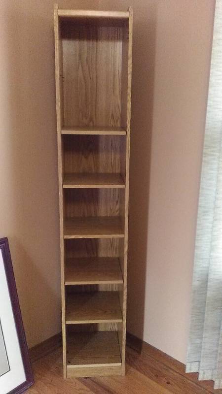 lot 13332 image: Tall and Skinny Composite Shelving Unit