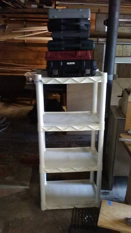 lot 13282 image: Plastic Storage Shelving and Plastic Cases Lot