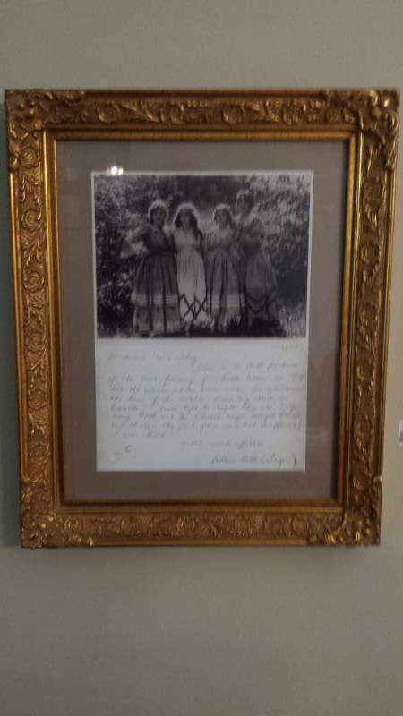 lot 13400 image: Little Women Ephemera framed in Gold Gilt Frame Autographed 1958 Lillian Hall