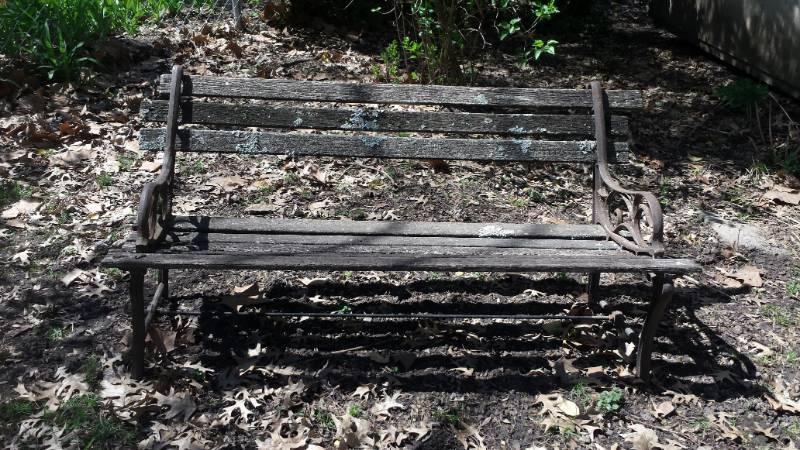 lot 13430 image: Wood  Metal Bench
