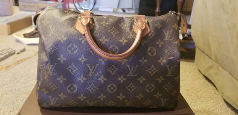 lot 1005 image: Authentic Louis Vuitton Monogram Speedy SD 1986 Womens Handbag Brown,Monogram